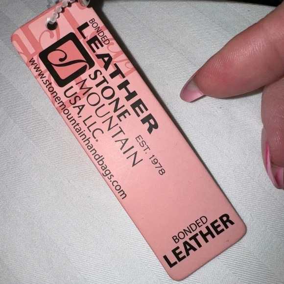 STONE MOUNTAIN LEATHER BONDED WRINKLED NANCY PHONE /WALLET WRISTLET BLACK - Picture 9 of 9